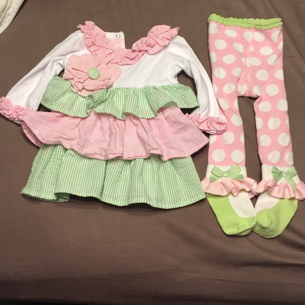 Adorable toddler girls Mud Pie Outfit